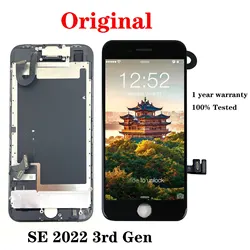 Original Display Refurbish For iPhone SE 2022 3rd Gen Full Lcd Screen + front camera Replacement Parts