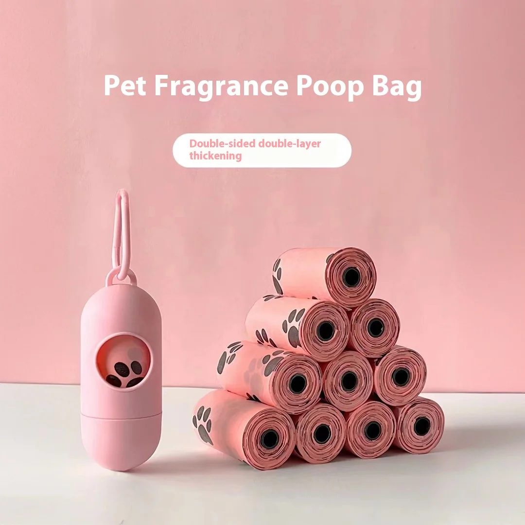 Intensification Pet Biodegradable Trash Bag Dog Poop Bags Bulk Biobase Scented Poo Bag Degradable Cat Waste Bags Dog Poop