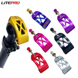 Litepro P58 Titanium Alloy QR Rod Folding Bicycle Head Tube Cover Aluminum Alloy For 412 K3 Bike Quick Release Cap