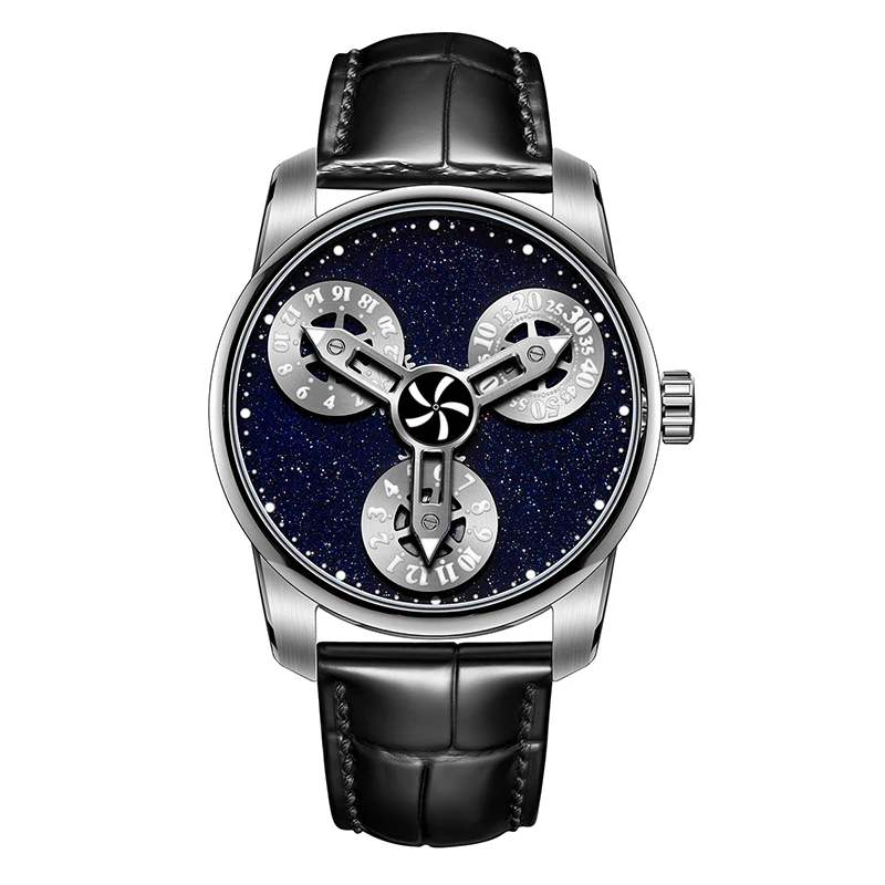 

OBLVLO Men Automatic Watch 41MM Luxury Mechanical Wristwatch Luminous Waterproof Sapphire Rotatable Small Disks