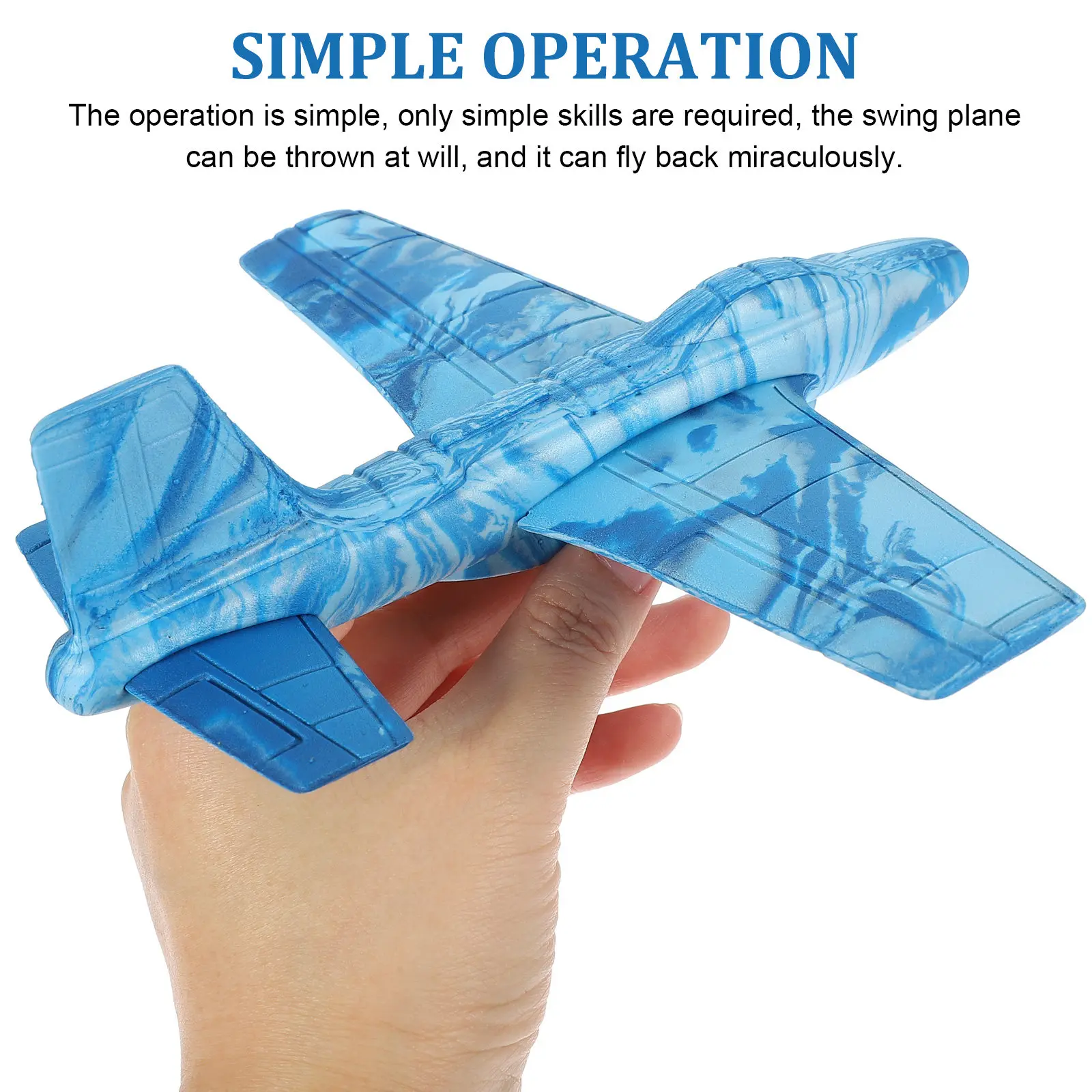 

Exquisite Design Lightweight Foam Glider Plane for Boys Girls Easy to Throw Return Flight Indoor Play