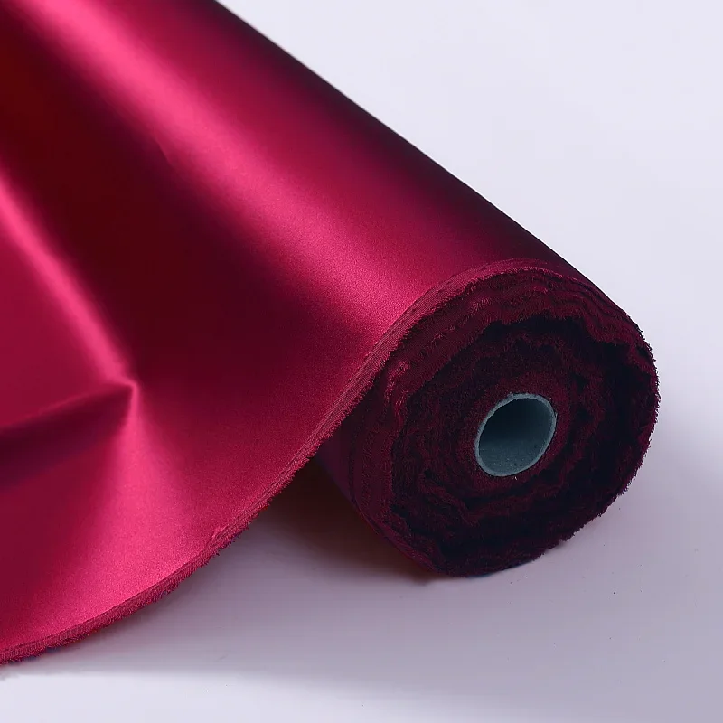 22 Momme 100% Pure Mulberry Silk Charmeuse Fabrics Textile Embroidery Garment Plain Satin Silk Fabric 100x114cm