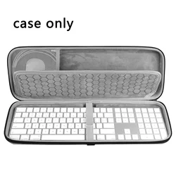 Geekria Hard Carrying Keyboard Case Compatible with Apple Magic Keyboard Numeric Keypad + Apple Magic Mouse (Light Grey)