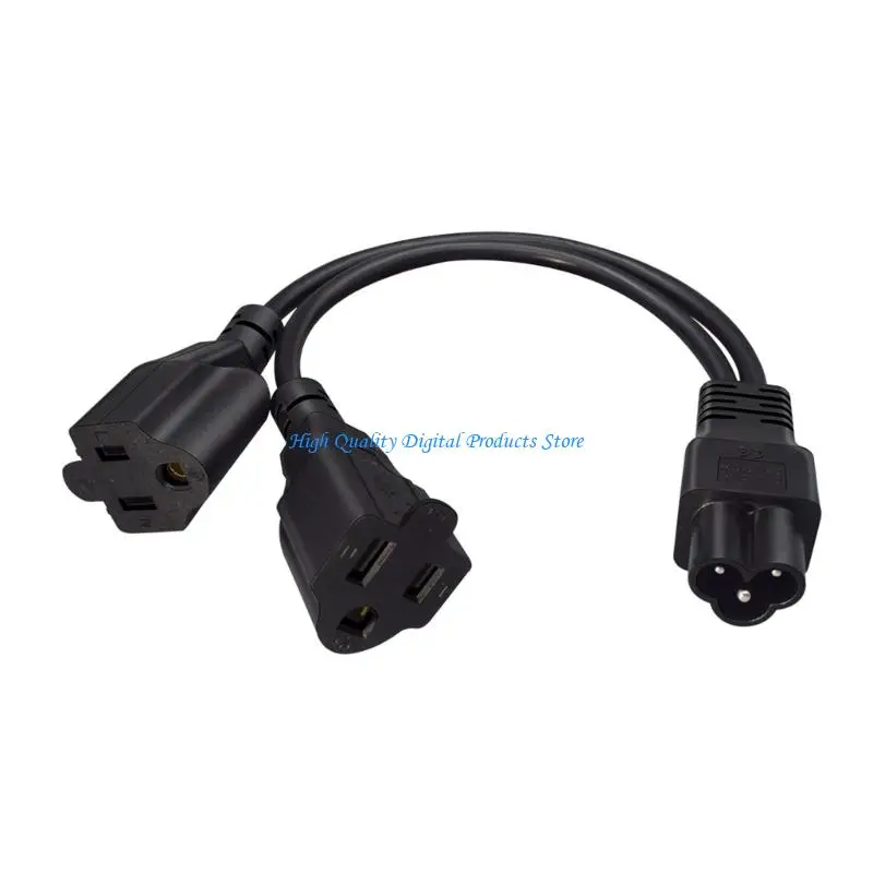 

U2JE 1Ft Power Adapters Cable IEC320 To NEMA 2X 5-15R Connectors