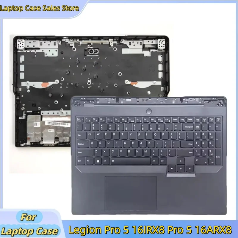 New For Legion Pro 5 16IRX8 16ARX8 Upper Palmrest US Keyboard Case Cover 5CB1L30890