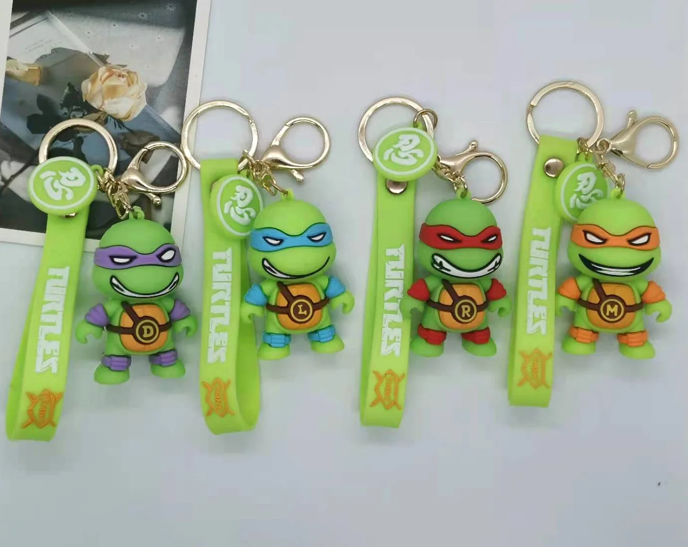 

Creative Cartoon Ninja Turtle Keychain Bag Car Keychain Small Gift Wholesale Y2k Fashion Toys Anime Cartoon Frind Kawaii Cute