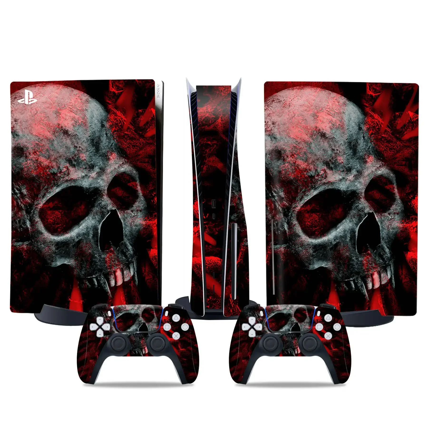 Виниловые скины Skeleton Art для консоли и контроллера PS5