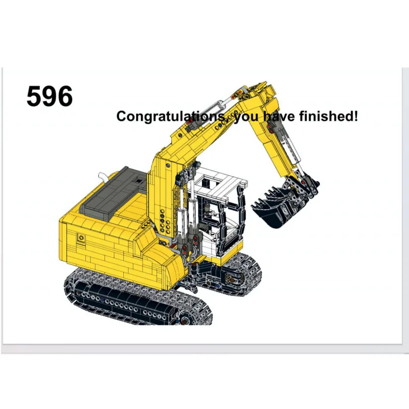 

MOC-31588 Желтый новый экскаватор R 918, бульдозер, строительный блок, модель 1858, детали MOC, креативная детская игрушка на день рождения для мальчиков