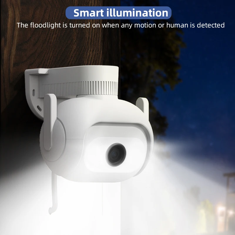 New Wifi Smart Security System Kit, Outdoor Video Surveillance, IP Wireless Mihome App, Floodlight Camera, 2K