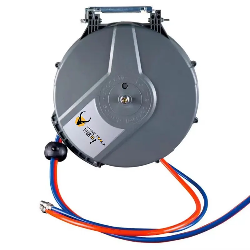 

Factory Auto Retractable High Pressure Water air Electric Hose Reel Drum Box for Car Beauty