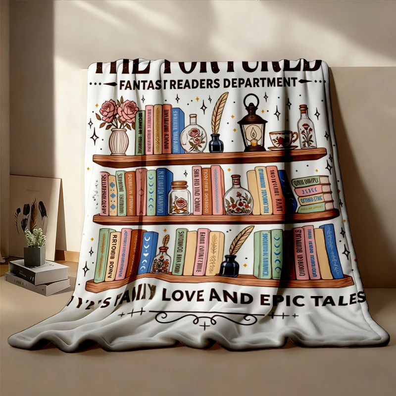 The Tortured Readers Department Flannel Throw, Fantasy Bookish Crewneck, BookTok Reader Gift, Cozy Bibliophile Merch