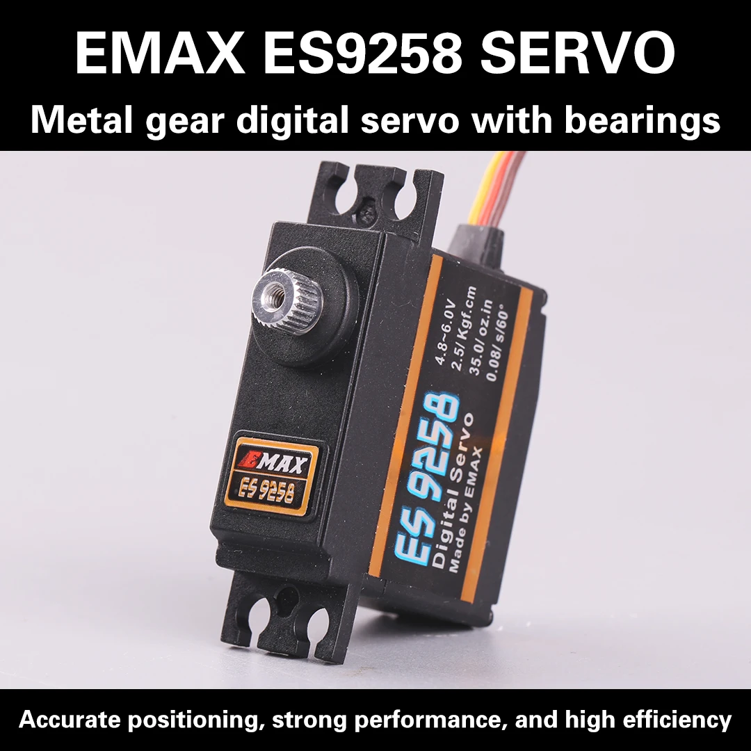 EMAX ES9258 remote-controlled aircraft model accessories 450 helicopter 25g metal digital lock tail servo