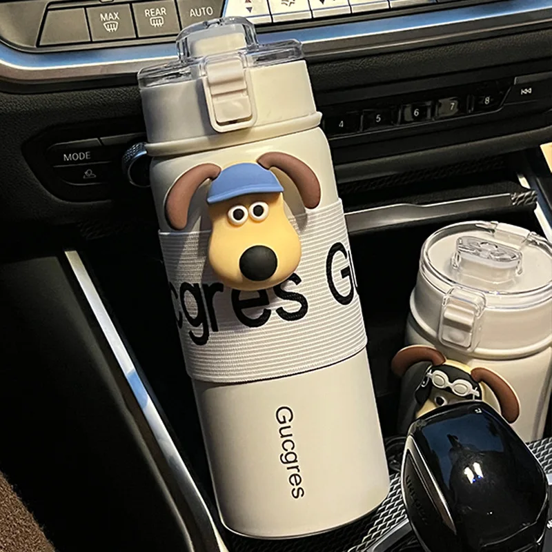 

550ml High Appearance 304 Stainless Steel Insulated Cup Double Layer Vacuum Insulated Car Cup with Tea Partition Water Bottle