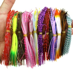10pc Bundles silicon skirts fishing lure Spinner bait silk Rubber Jig Lures Fly Tying Material Fishing Accessories