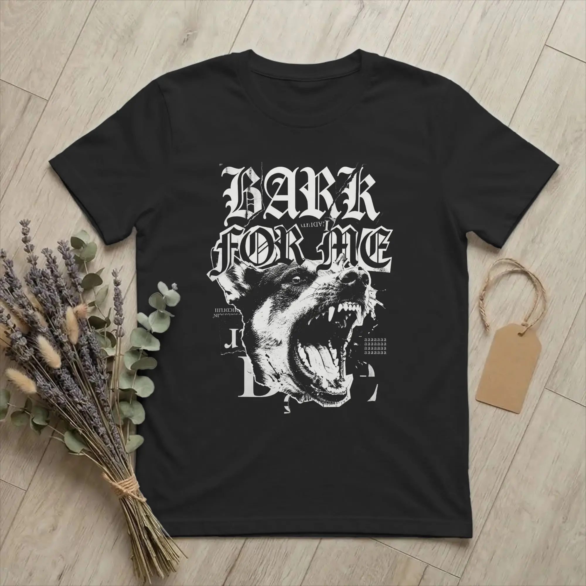 Men T-Shirts Bark for Me Dog Gothic Grunge Vintage 100% Cotton Tee Shirt Short Sleeve Funny T Shirts O Neck merch New Arrival