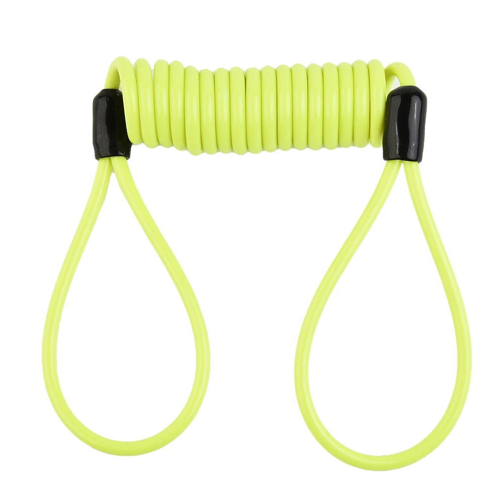 Cabo de lembrete de bobina de cor brilhante de 120 cm para fechaduras de disco Prevenção eficaz de roubo para motos e scooters