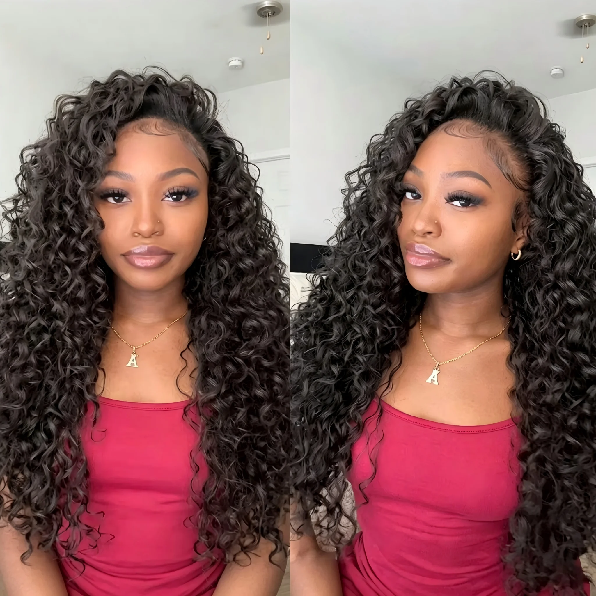 New Arrival Half Wig Human Hair Machine Wigs Upgrade 3 IN 1 Half Wig With Drawstring Seamless Clip Ins Flip Over Kinky Curly Human Hair For Women 220% 250% Density