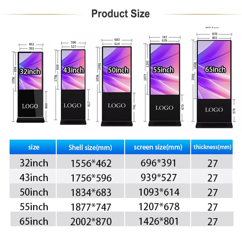 Display LCD touch screen per macchina per segnaletica digitale con garanzia di qualità nuovissima e originale per la pubblicità di qualità