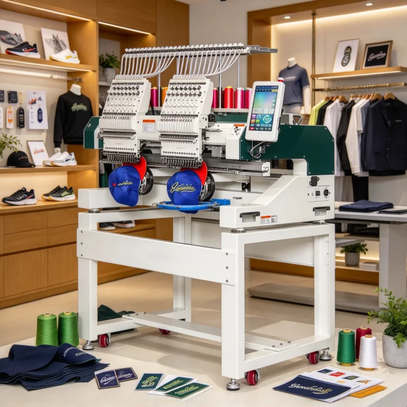 Automatic Sewing and Embroidery Machine 12/15 Needles Embroidery Machine 4 Head Computer Embroidery Machines for Cap Shirts