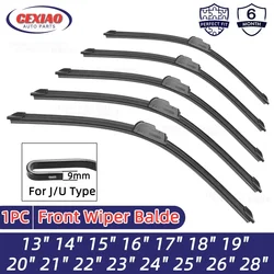 Car Wiper Blades J Hook Windscreen Wiper Automobile Windshield Wiper Soft Rubber 13