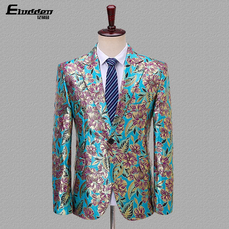 

2025 Men's Jacquard blazer Wedding Master of Ceremonies, Performance, Stage, Personality blazer