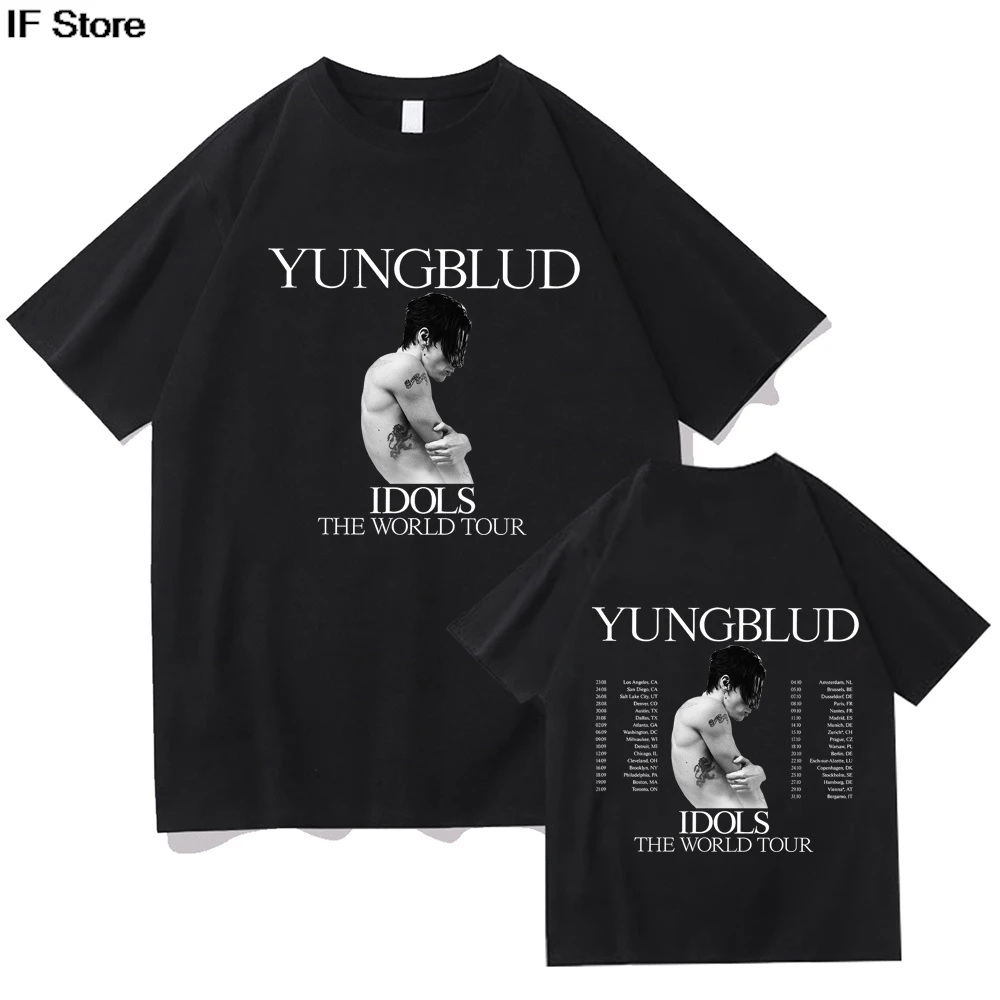 

YUNGBLUD Idols Zoom World Tour 2025 T-shirt Cotton Short Sleeve Male Tshirts Casual Fashion Men Women T Shirt Unisex Streetwear