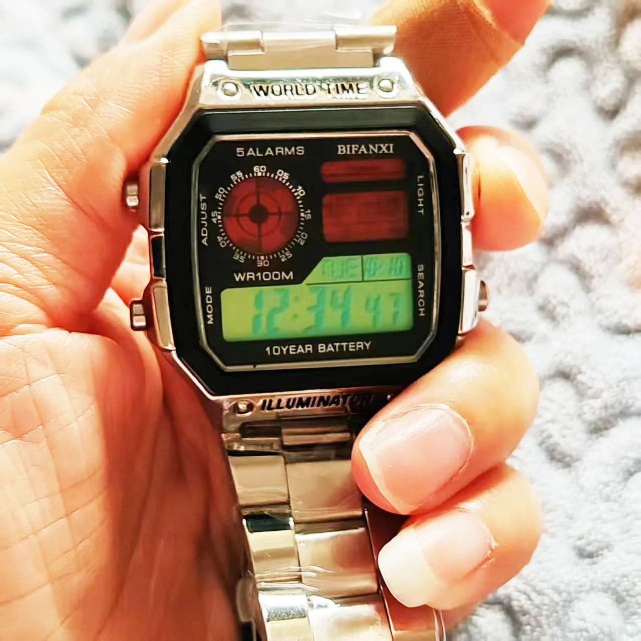 

Cross border new electronic watch multifunctional outdoor sports waterproof watch military camouflage electronic watch