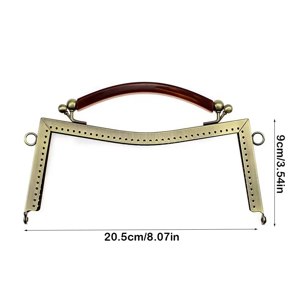 Mini cadre de sac à main en métal avec fermoir à baiser, quincaillerie vintage, serrure à fermoir pour sac à main, accessoires de sac à poignée