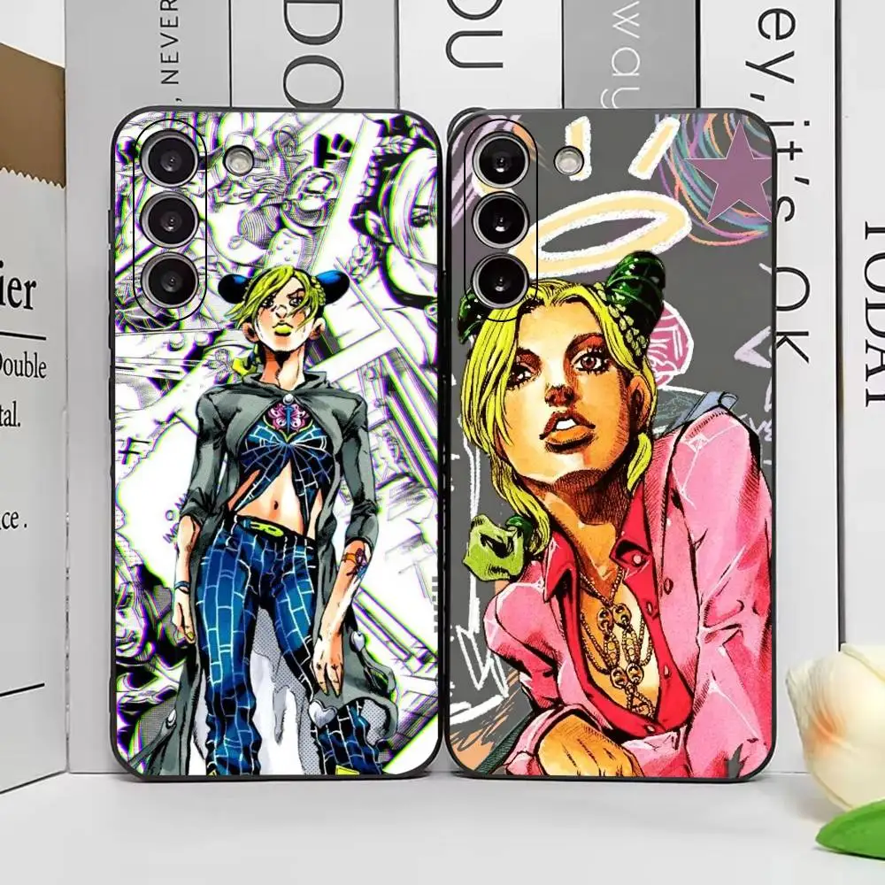 

Hot Anime JOJO Cujoh Jolyne Phone Case For Samsung Galaxy A73,A72,A71,A70,A53,A52,A51,Soft Silicone Black Cover