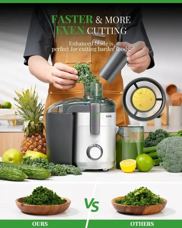 650W/800W/1200W/1300W Juicer Machines with Titanium Enhanced Cut Disc,Exprimidor, Dual Speeds Centrifugal Extractor Machines