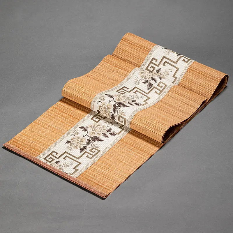 Bamboo Table Runner Heat Insulation Tablecloth Vintage Chinese Style Decorative Camino De Mesa Household Antifouling Dust Cover