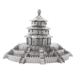 Temple of Heaven 3D rompecabezas de Metal DIY, juguetes educativos creativos para niños