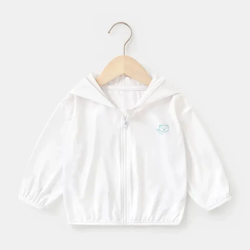 Kids Sun Protection Jackets Clothing Summer Children Outdoor Ice Silk UV Resistant Coats Boy Girl Sunscreen Breathable Outerwear