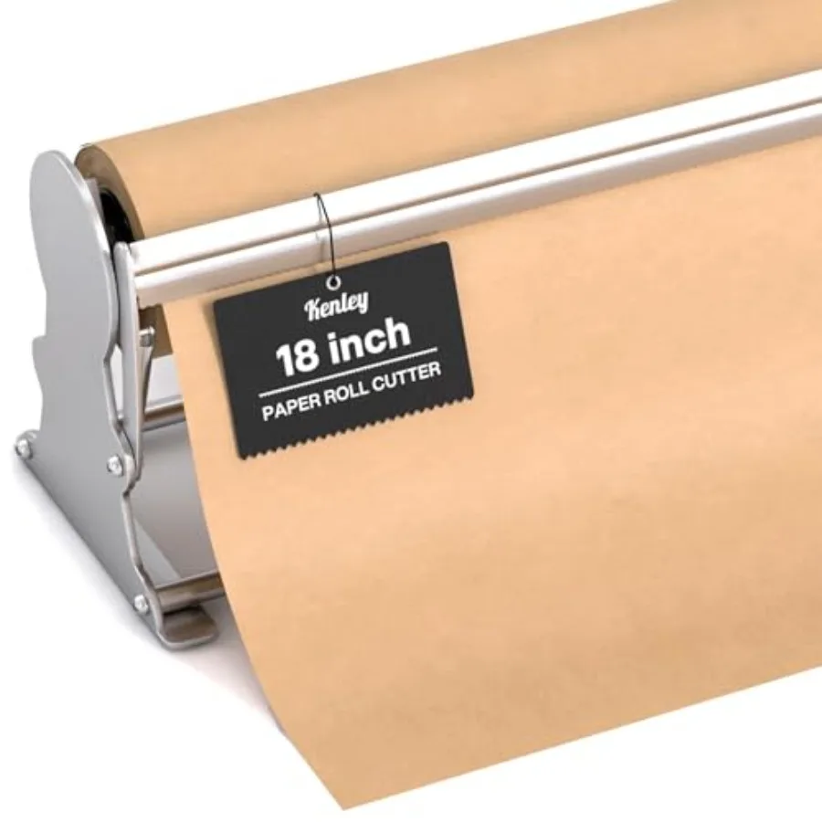 Butcher Paper Dispenser with Large Holder and Serrated Blade Cutter for Wrapping Craft Freezer Paper Rolls up to 18 Inches - Wa