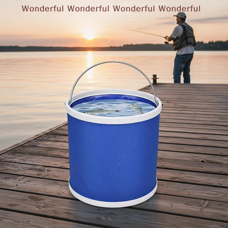 9L/11L/13L Oxford Fabric Portable Car Wash Bucket Foldable Design For Simple Storage Utility