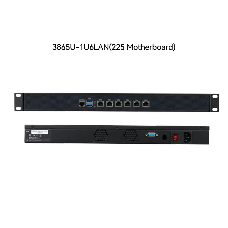 Inter Celeron 3965U/3210M/3865U/J4125 4417U 1U Firewall 6/8/10 Ethernet Industrial Mini PC DDR3/DDR4 SSD compatible con Linux Pfsense
