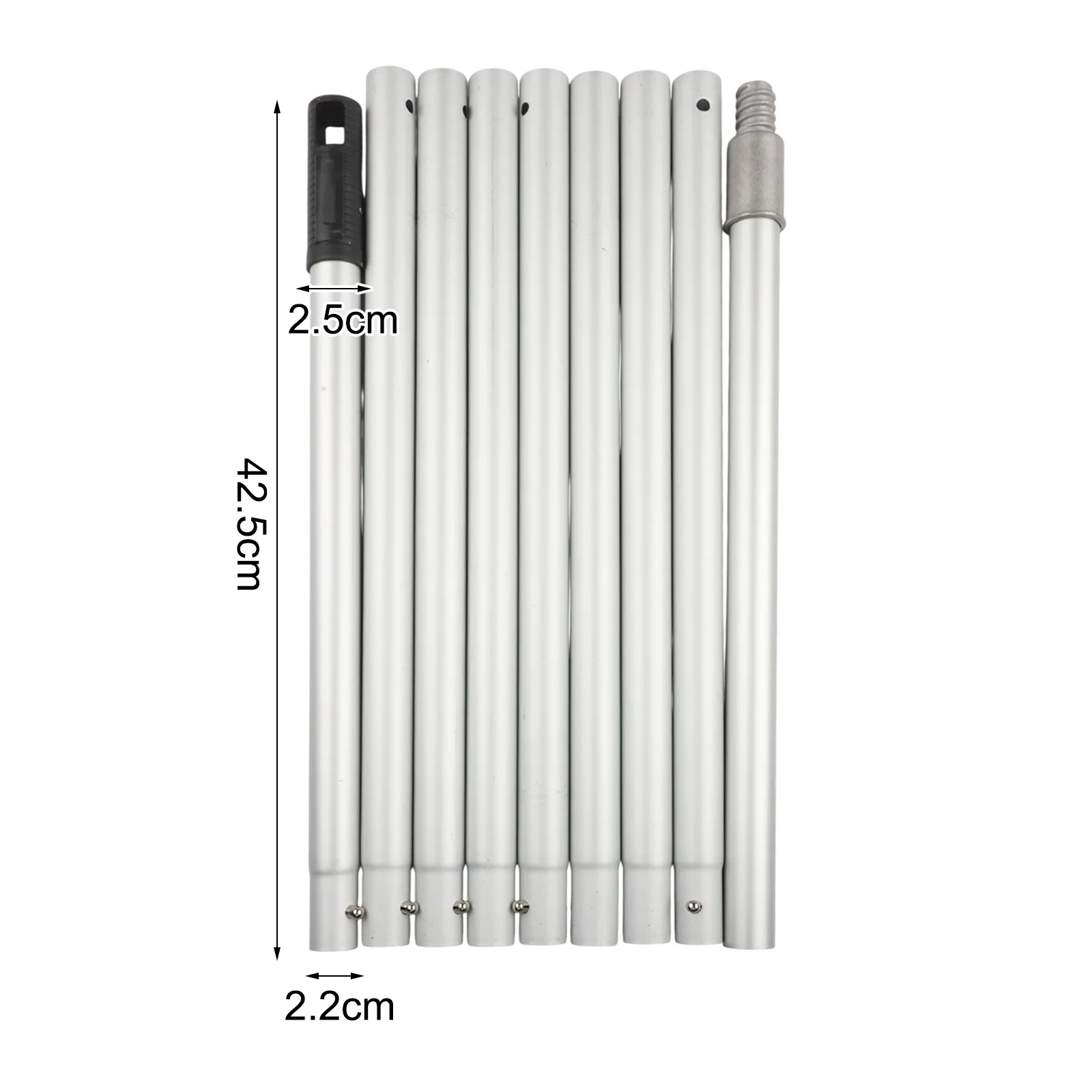 Adjustable Telescopic Rod For Cleaning Multi Purpose Tool 0.42m 1.3ft To 3.6m 12ft Aluminum Pole Standard Threaded End