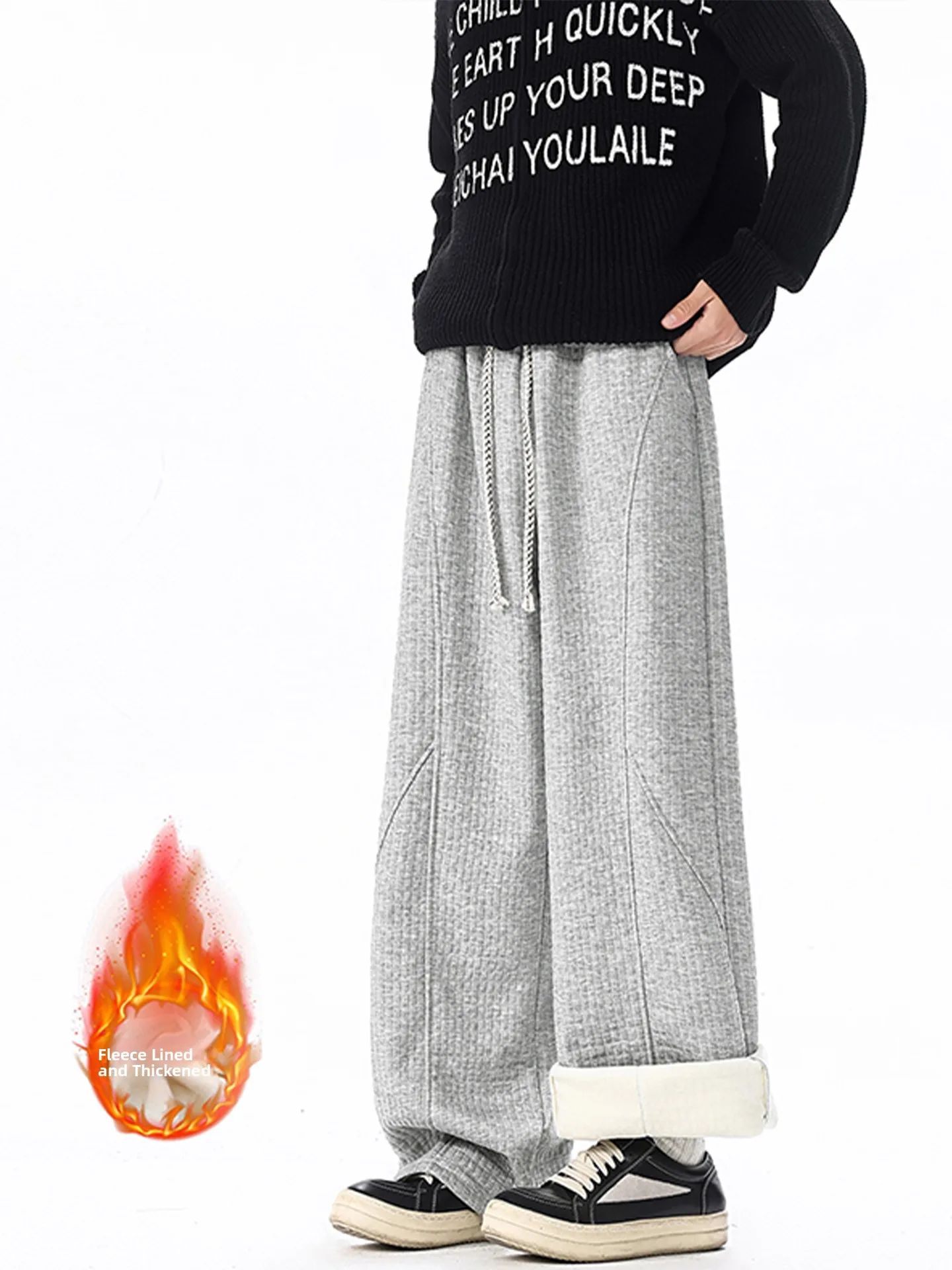 

Мужские повседневные брюки Thiened Fce: теплые, удобные, широкие, спортивные, прямые, модные