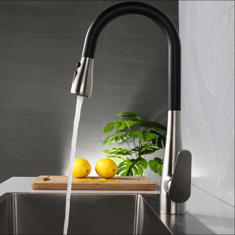 New Fashion Style 304 Kitchen Pull Faucet Hot And Cold Pull Kitchen Faucet Wash Fruit And Vegetable Faucet Sink Pull Faucet