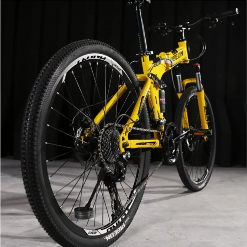 Fj mountain bike dobrável de aço de alto carbono com absorção de choque para homens e mulheres, velocidade variável, corrida sem esforço para adolescentes