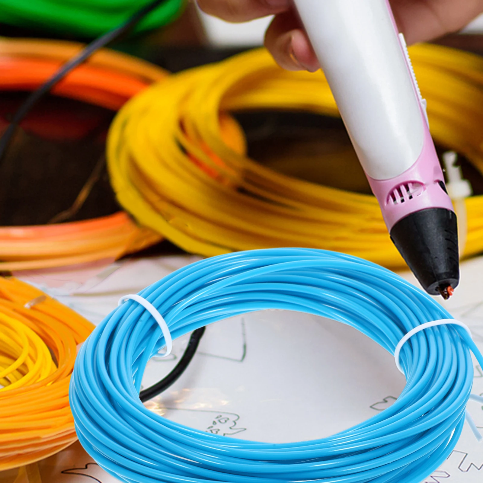 

10M 3D Printer Material Compatible Printing Pen Consumables Abs Pink 190-230C 1.75mm Standard Size Low Shrinkage