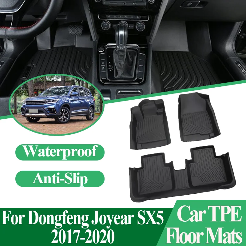 

TPE Material Car Floor Mats Anti-slip Waterproof Footpad Cover Carpet Pad Foot Pad For Dongfeng Joyear SX5 2017 2018 2019 2020