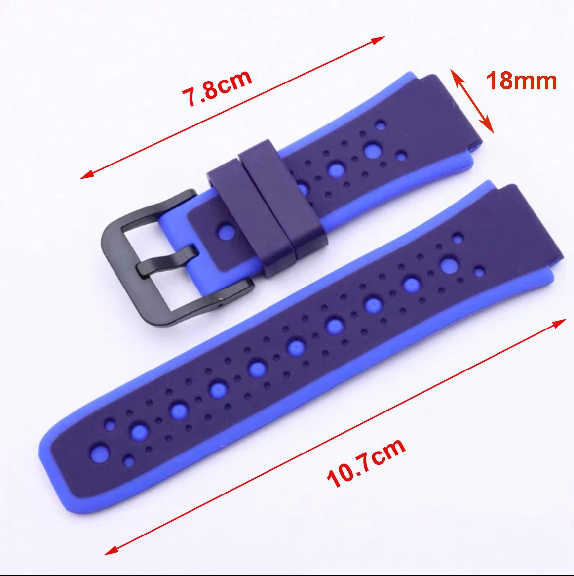 18-mm-Armband für Kinderuhren, Smartwatch-Armband, Silikonarmband für Kinder, wasserdichtes, flexibles Armband, universell einstellbares Uhrenarmband. – Detail 1