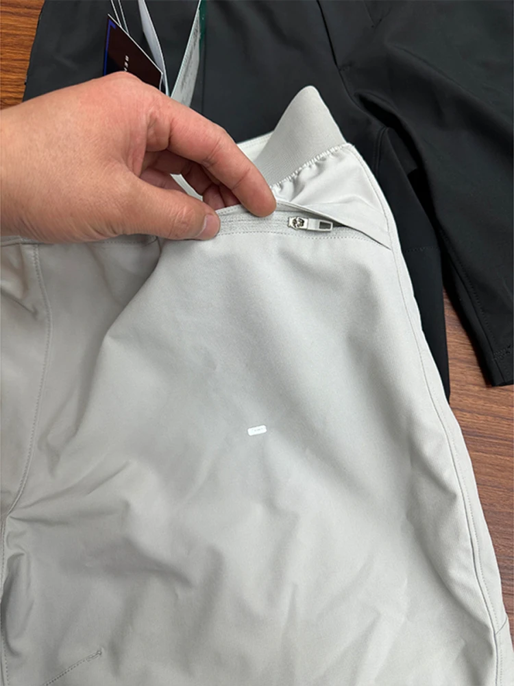 

Qui Dry Light Weight Men's Running orts Summer Outdoor Breathable Cool Feeling Straight Leg Five Length Casual Pants