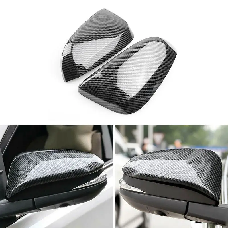 Abs acessórios do carro espelho retrovisor tampa capa espelhos quadro guarnição para toyota fortuner an160 hilux sw4 rav4 hilux revo 2015-2018