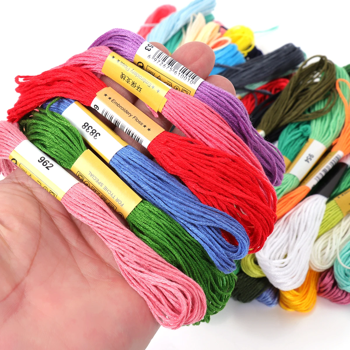 Multicolor Cross Stitch Threads Cotton Sewing Skeins Embroidery Thread Floss Skein Kit DIY Sewing Tool 50 colors 8 m