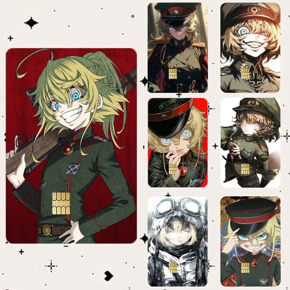 The Saga of Tanya The Evil Anime Waterproof Bank Card Sticker Skin for Credit Debit Chip Cards Decorative Cover Film