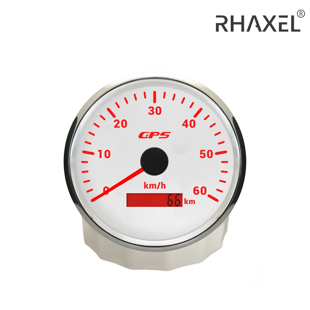 RHAXEL 110mm GPS Speedometer Odometer 0-60 0-80 0-120 0-200 km/h with 7 Colors Backlights 12V 24V for Truck ATV Car Auto