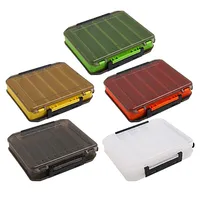 Fishing Lure Tackle Small Box 5 Grids Compartment Storage Case Double Sided Hook Baits Container Accessories Organizer Tool Box