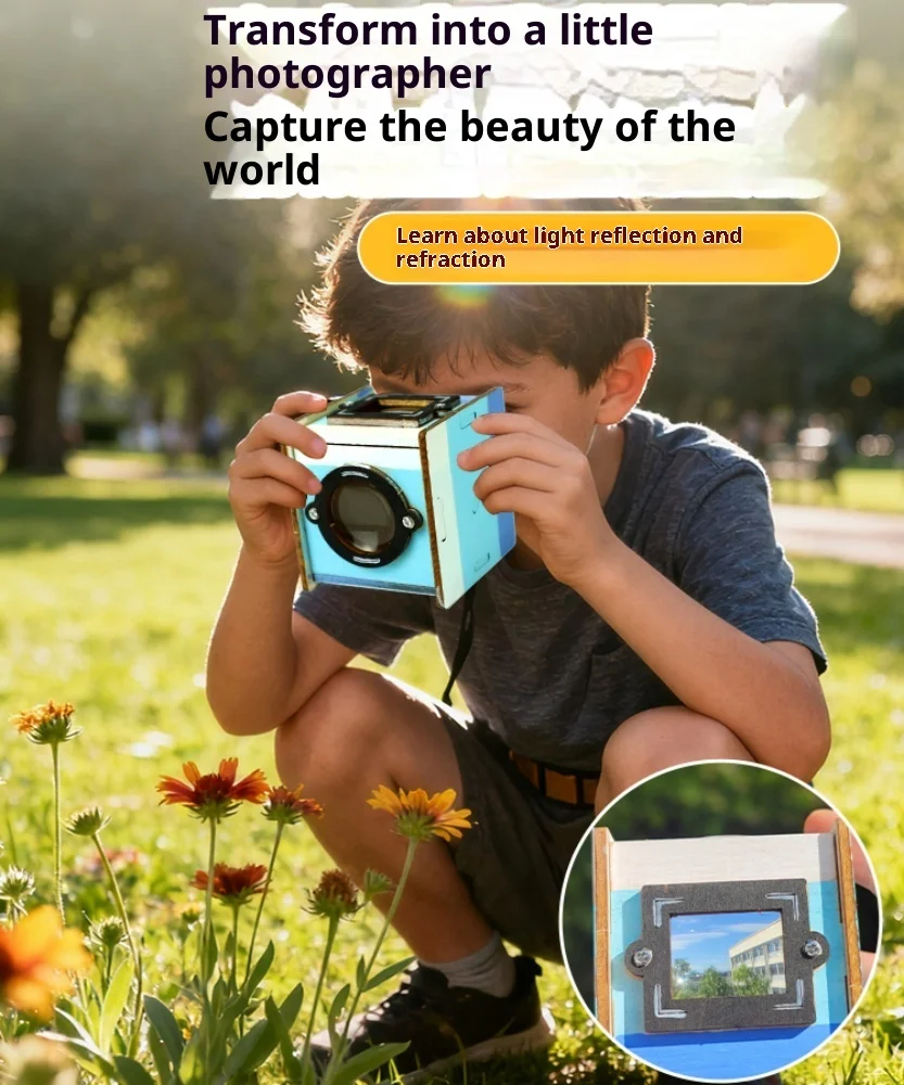 DIY Waist Flat Viewfinder Making Steam Physics Experiment Children's Puzzle Toys Parent-Child Interactive Optical Lens Toys